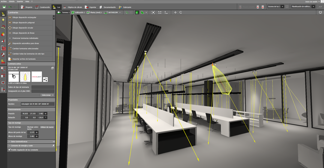 DiaLux heatmap rendering